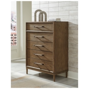 Roanhowe 5 Drawer Chest of Drawers, Brown