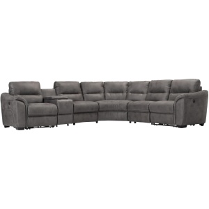 Rockland Microfiber 6-pc. Power Sectional