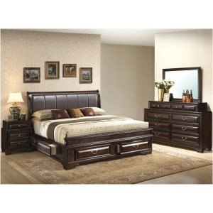 Sarasota Upholstered 4-pc. Storage Bedroom Set