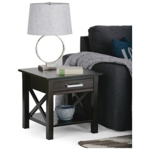 Simpli Home Kitchener End Table, Hickory Brown