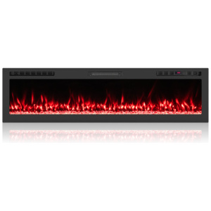 Smart Wi Fi Electric Fireplace Wall Mounted & Recessed 750W/1500W Heater-68 Inch