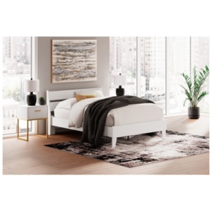 Socalle Full Panel Platform Bed, Two-tone