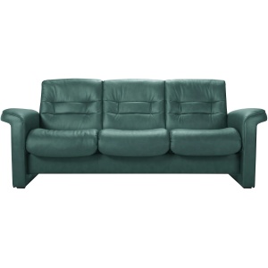 Stressless Sapphire Leather Reclining Low-Back Sofa