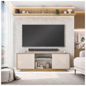 Techni Mobili 63" TV Stand with Storage, Oak