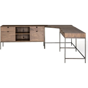Trey Writing Desk w/ Credenza