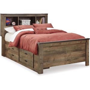 Trinell Full Bookcase Bed with 2 Storage Drawers