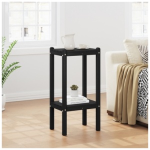 Westin Furniture Otto Outdoor Two Shelf Side Table, Black