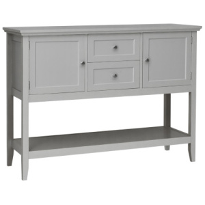 Wooden Sideboard Buffet Console Table with Drawers and Storage-Gray