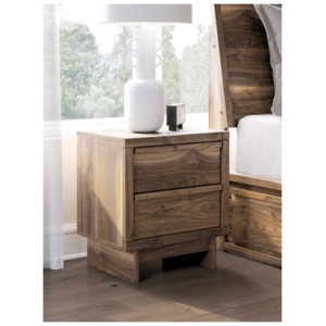 Zadilyn 21" 2 Drawer Charging Nightstand, Brown