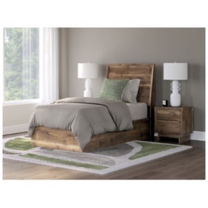 Zadilyn Twin Panel Bed, Brown