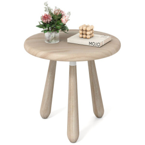 18 Inch Outdoor Mahogany Wood Side Table with Thickened Board