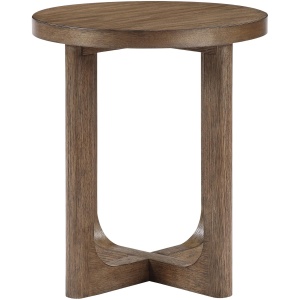 Almond Round End Table
