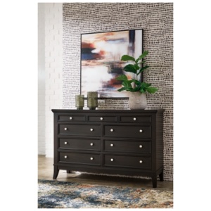 Bambori 9 Drawer Dresser, Dark Brown