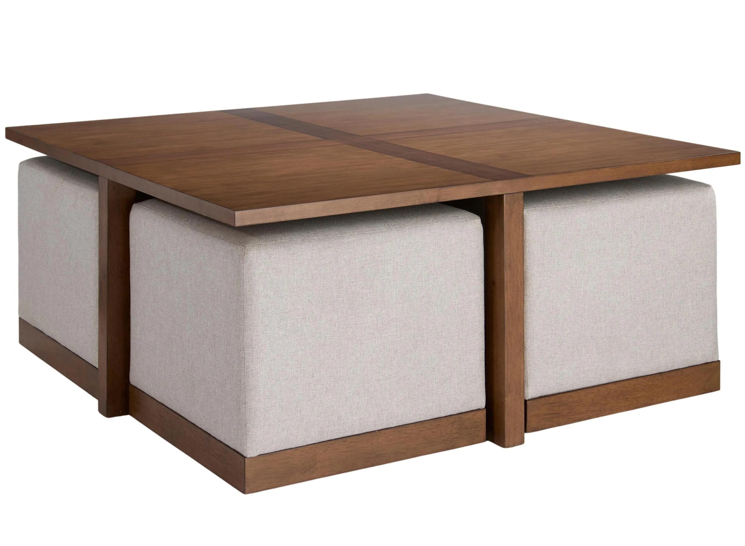 Beau Coffee Table w/ 4 Castered Stools