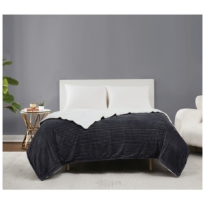 Brooklyn Loom Corduroy Blanket, Gray