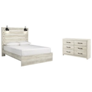 Cambeck Queen Panel Bed with Dresser, Whitewash