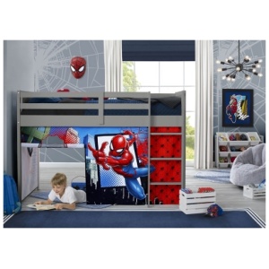 Delta Children Spider-man Loft Bed Tent - Curtain Set For Low Twin Loft Bed (bed Sold Separately), Multi