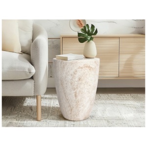 Empire Art Direct Timeless Elegance Accent Side Table, Beige