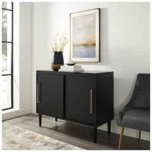 Everett 44" Media Stand, Black/Gray