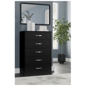 Finch 5 Drawer Chest of Drawers, Black