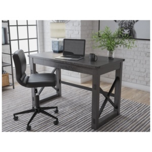 Freedan 48" Home Office Desk with Drawer, Grayish Brown