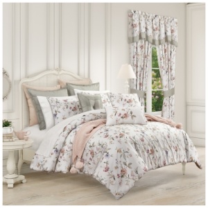 J. Queen Cottage Clarice 3 Piece Full/Queen Comforter Set, Ivory