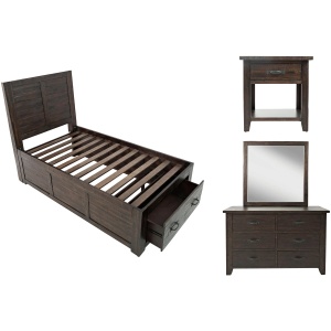 Jackson Lodge 4-pc. Storage Bedroom Set