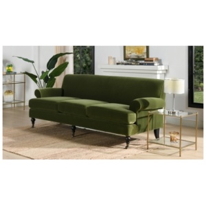 Jennifer Taylor home Alana Lawson Three-Cushion Sofa, Olive Green