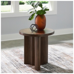 Korestone End Table, Dark Brown