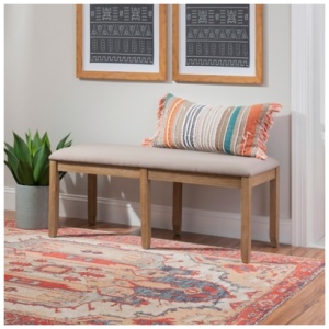 Linon 46" Jocey Backless Dining Bench, Graywash