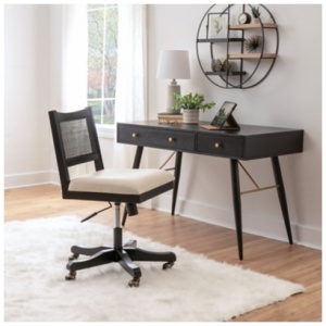Linon Pacey Home Office Desk Chair, Black