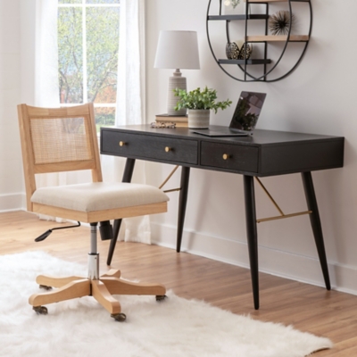 Linon Pacey Home Office Desk Chair, Natural