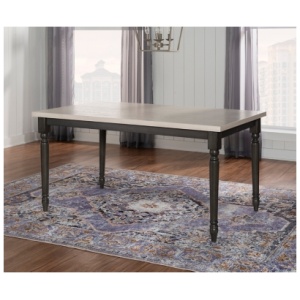 Linon Wesley Dining Table, Dark Gray