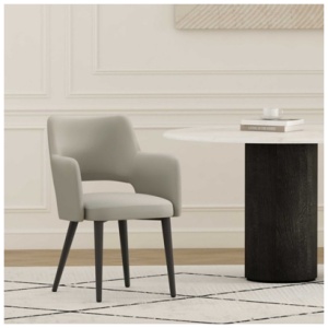 Manhattan Comfort Tremont Dining Arm Chair, Stone