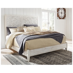 Paxberry King Panel Bed, Whitewash