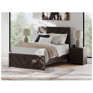 Prendonea Full Panel Bed, Charcoal