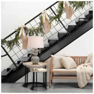 Relaxed Elegance Arielle Side Table, Cream