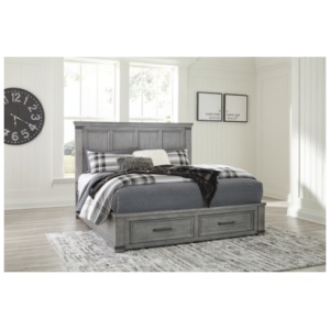Russelyn California King Storage Bed, Gray