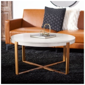 Safavieh Navya Round Coffee Table, White