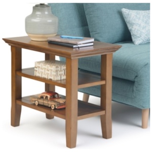 Simpli Home Acadian Narrow Accent Side Table, Light Golden Brown