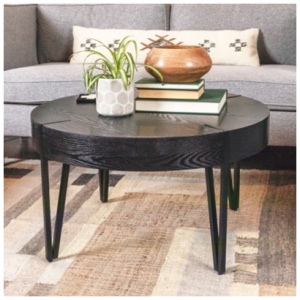 Storied Home 32" Coffee Table, Black