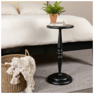 Storied Home Bishop Side Table, Black