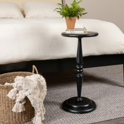 Storied Home Bishop Side Table, Black