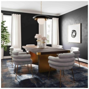 TOV Furniture Dente Dining Chair, Gray