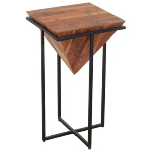 The Urban Port Pyramid Side Table, Brown