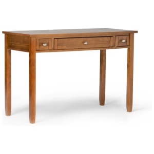 Warm Shaker 48" Wide Writing Desk, Light Golden Brown