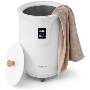 20 L Large Blanket and Towel Warmer with 3 Heat Levels for Bathroom-White