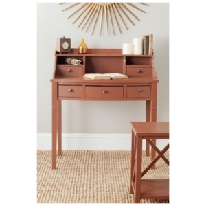 5 Drawer Writing Desk, Brown