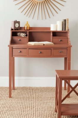5 Drawer Writing Desk, Brown