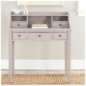 5-Drawer Writing Desk, Gray